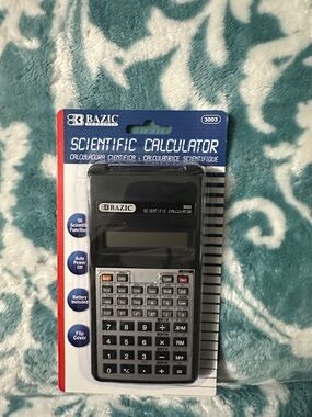 NWT NIB BAZIC Scientific Calculator in Black and Silver